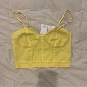 Yellow crop top